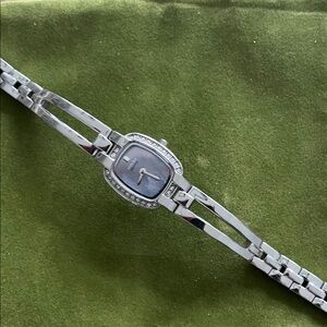 Seiko Silver Women's Watch with Black Dial